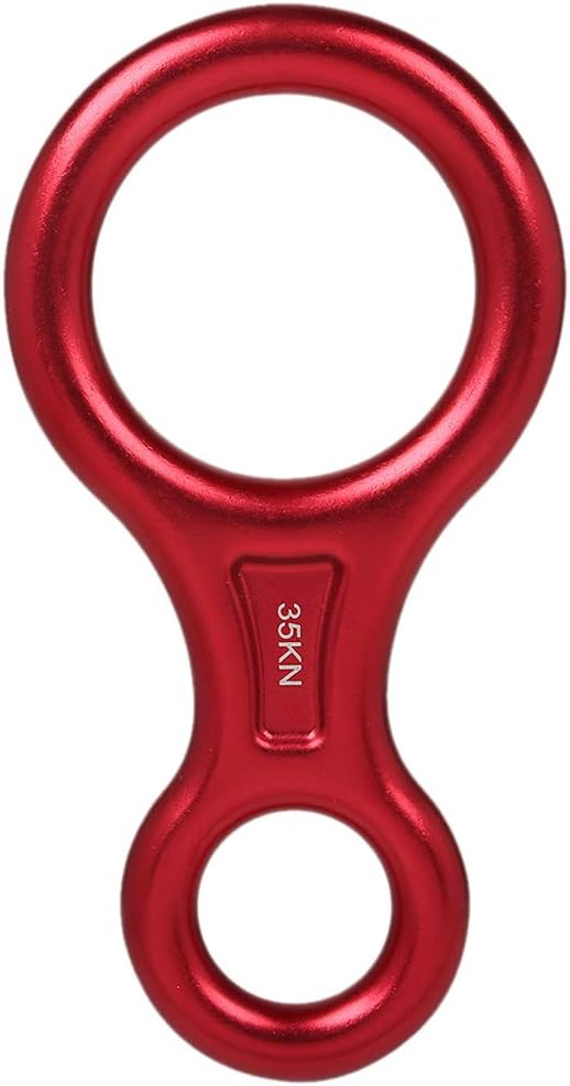 AOKWIT Rescue Figure 8 Descender Climbing Gear Downhill Equipment 35KN/3500kg 7075 Aluminum Alloy Rigging Plate for Climbing Belaying and Rappeling Device (Red) : Sports & Outdoors