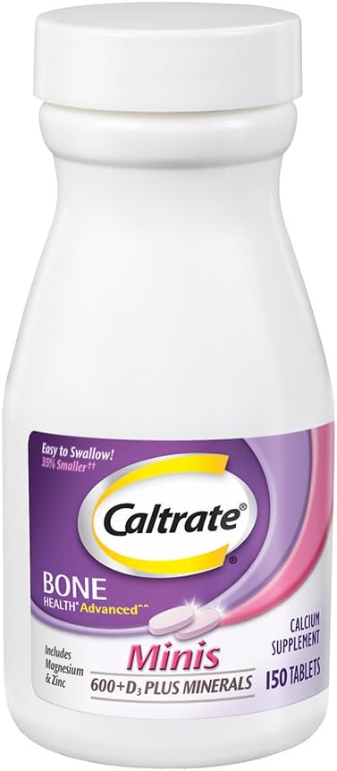 Caltrate 600+D3 Plus Minerals Mini (150 Count) Calcium & Vitamin D3 Supplement Mini Tablet, 600 mg: Health & Personal Care