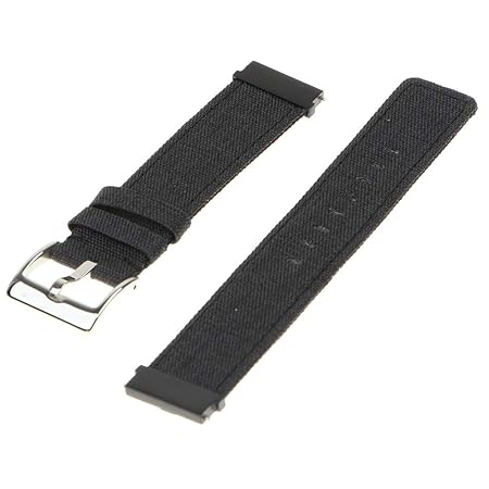B Blesiya Canvas Armband Uhrenarmband Band für Amazfit Bip Ticwatch 2 Huawei Watch 2 - Farben auswählen - Schwarz