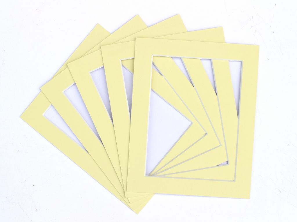 Frame Company Pack of 10 Lemon Bon Bon Mounts 6x4 for 5x3 inch *Choice of Colours*