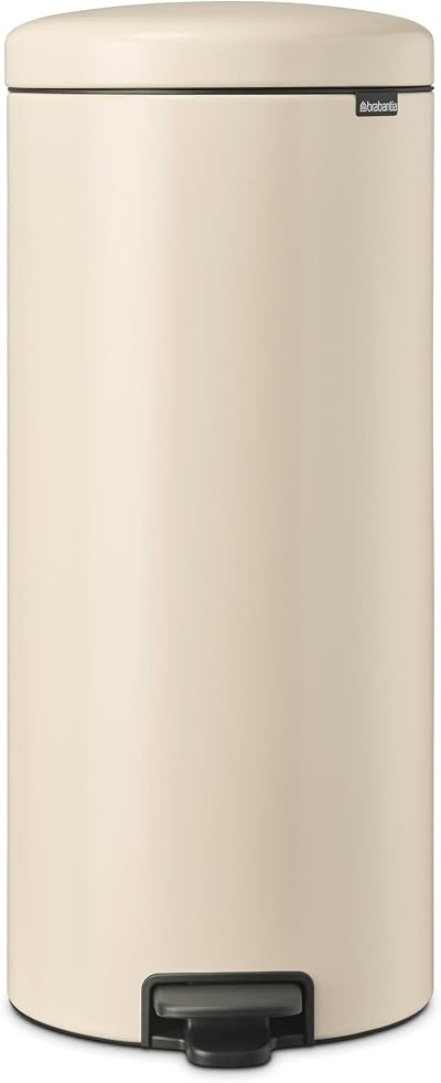 Brabantia NewIcon 30L Pedal Bin Soft Closing Lid Light Pedal Beige