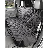 4Knines Dog Seat Cover Without Hammock for Cars, SUVs, and Small Trucks - New Waterproof Seat Bottom - USA Based Company - (Black)