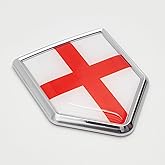Overdecor England Flag Decal Stickers Car Emblem English Car Accessories Decorations Chrome Shield Flag Sticker Decals for Cars Truck Vehicles, 2 Pack