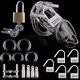 FeiGu Male Long Chastity Cage Device 13, Clear