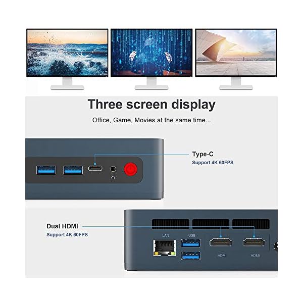 Mini-PC-Beelink-SEi10-Intel-Core-i3-1005G1-Windows-10-Pro-Micro-Desktop-Computer-Upgradeable-8GB-DDR4256GB-SSD-Dual-HDMIType-C-Triple-Outputs4K60Hz-WiFi-6-Gigabit-Ethernet-BT-50 Mini PC, Beelink SEi10 Intel Core i3-1005G1 Windows 10 Pro Micro Desktop Computer, Upgradeable 8GB DDR4+256GB SSD, Dual…