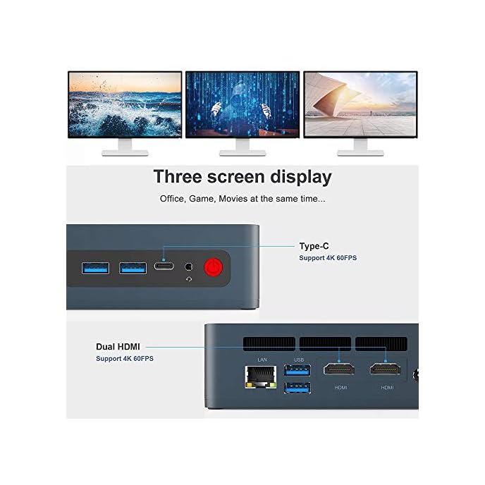 Mini PC, Beelink SEi8 8th Intel Core i3-8109U(Bis zu 3,6GHz) Windows 10