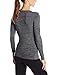 32Degrees Women's Scoop Neck, Black/Charcoal Space Dye, X-Small