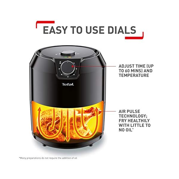 Tefal-Easy-Fry-Classic-EY201840-Health-Air-Fryer-Black-42-Litre-6-Portions Tefal Easy Fry Classic EY201840 Health Air Fryer, Black, 4.2 Litre, 6 Portions, 1500W