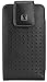 Blackberry Motion Vertical Style Slide In Case Made In Genuine Leather With Strap Closure And Fixed Swivel Clip Black