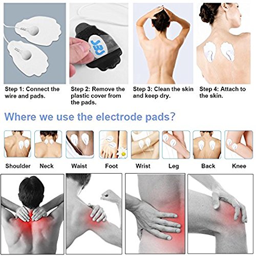 ARINO Tens Unit Electronic Tens Electrodes Machine Pulse Massage Pain Relief Tens FDA Cleared 16 Modes Rechargeable (12pcs Eletrode Pads)