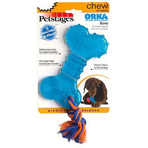 Orka Bone Rubber Chew and Fetch Toy for Dogs, Dog Chew Toy by Petstages