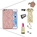 iPhone 6s Plus Case, [3D Mirror Series] Cards Holder Kickstand Wallet Style Flip Back Cover Protective Case with Free Screen Protector for Apple iPhone 6 Plus/6s Plus 5.5 Inch (Rose Gold)