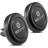Magnetic Mount, WizGear [2 PACK] Universal Air Vent Magnetic Car Mount Phone Holder, for Cell Phones and Mini Tablets with Fast Swift-Snap Technology, With 4 Metal Plates