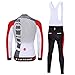Coconut Ropamo Fall Men's Long Sleeve Cycling Jersey + Bib Pants with Padded Biking Tights