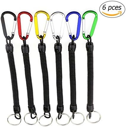 Dancepanda Fishing Lanyard Safety Boating Ropes(6 Pces Pack) Multicolor Retractable Rope for Pliers Lip Grips Tackle Fish tools