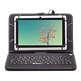 iRULU eXpro X1 7 Inch Quad Core Google Android Tablet PC, 1024x600 Resolution, Wi-Fi, Games, Dual Cameras, 8GB Nand Flash with keyboard(White Tablet)