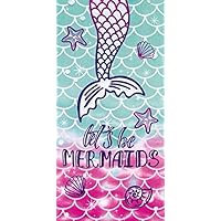 Bahia Collection by Dohler Mermaid Brazilian Velour Beach Towel 30x60 Inches