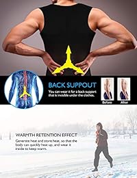 Camiseta de neopreno para hombre, entrenamiento en caliente, con cremallera en la cintura, chaleco de compresión de peso, camiseta de gimnasio, ropa de corsé, color negro