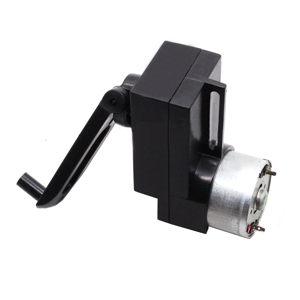 Qianson 4w Hand Crank Dc Power Generator Gear Motor Dynamo Hand Held Generator 100 300ma For Diy Flashlight Portable Amazon In Garden Outdoors