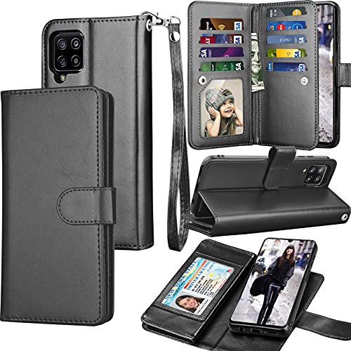Photo 1 of Tekcoo Galaxy A42 5G Case, Galaxy A42 5G Wallet Case, Luxury PU Leather Cash Credit Card Slots Holder Carrying Folio Flip Cover [Detachable Magnetic Hard Case] Kickstand for Samsung A42 5G [Black]
