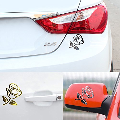 Finance Plan Clearance Sale Fashion Rose Flower Car Vehicle Light Lamp Brow Decor Rearview Mirror Sticker - Thumbnail 3
