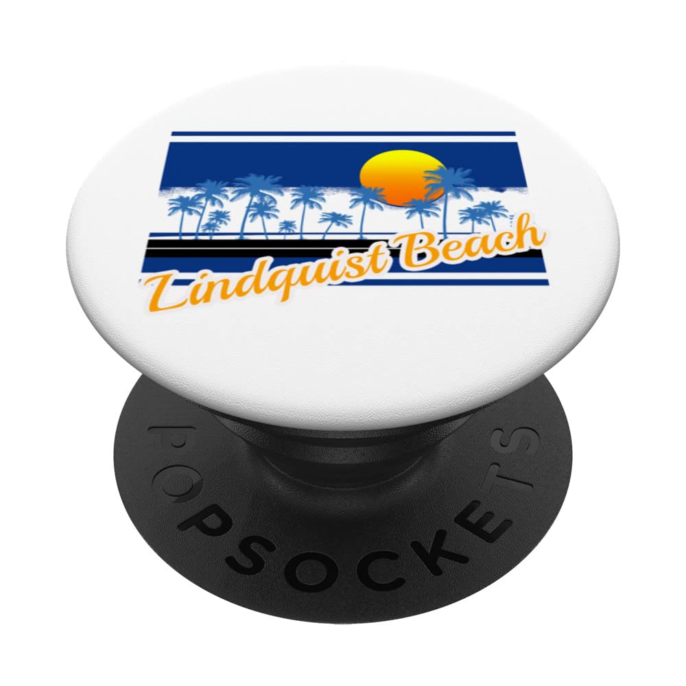 Lindquist Beach Vintage Surf Style Retro Beach PopSockets Swappable PopGrip