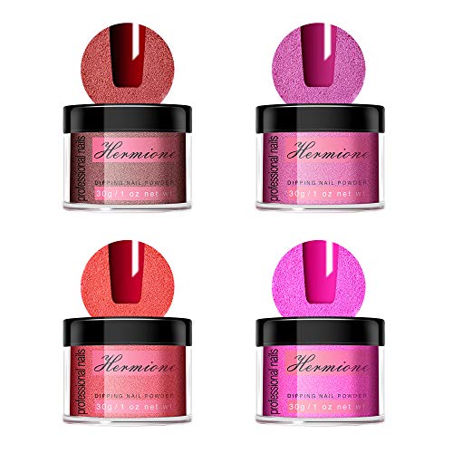 Nail Dipping Powder - 1.05oz x 4 Colors Large Capacity Dip Powder Set for French Manicure Nail Art