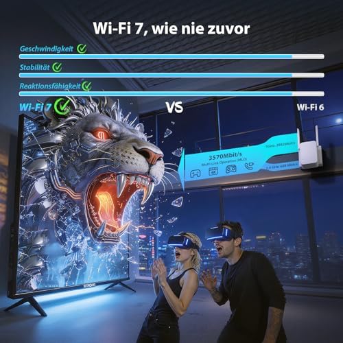 WLAN Verstärker BE3600 Mbit/s Wi-Fi 7, Dual Band Repeater