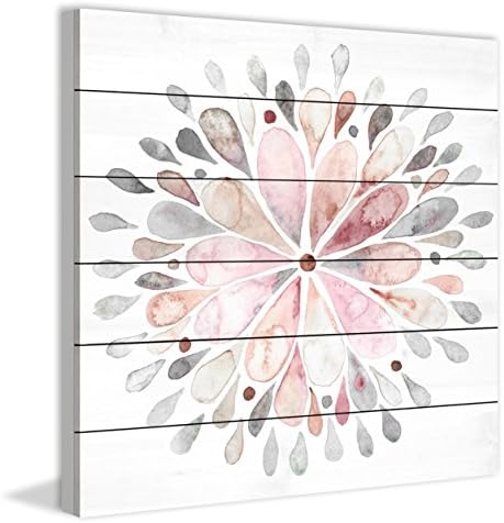 Marmont Hill Fading Flower Painting Print on White Wood, Multicolor, 32" x 32"