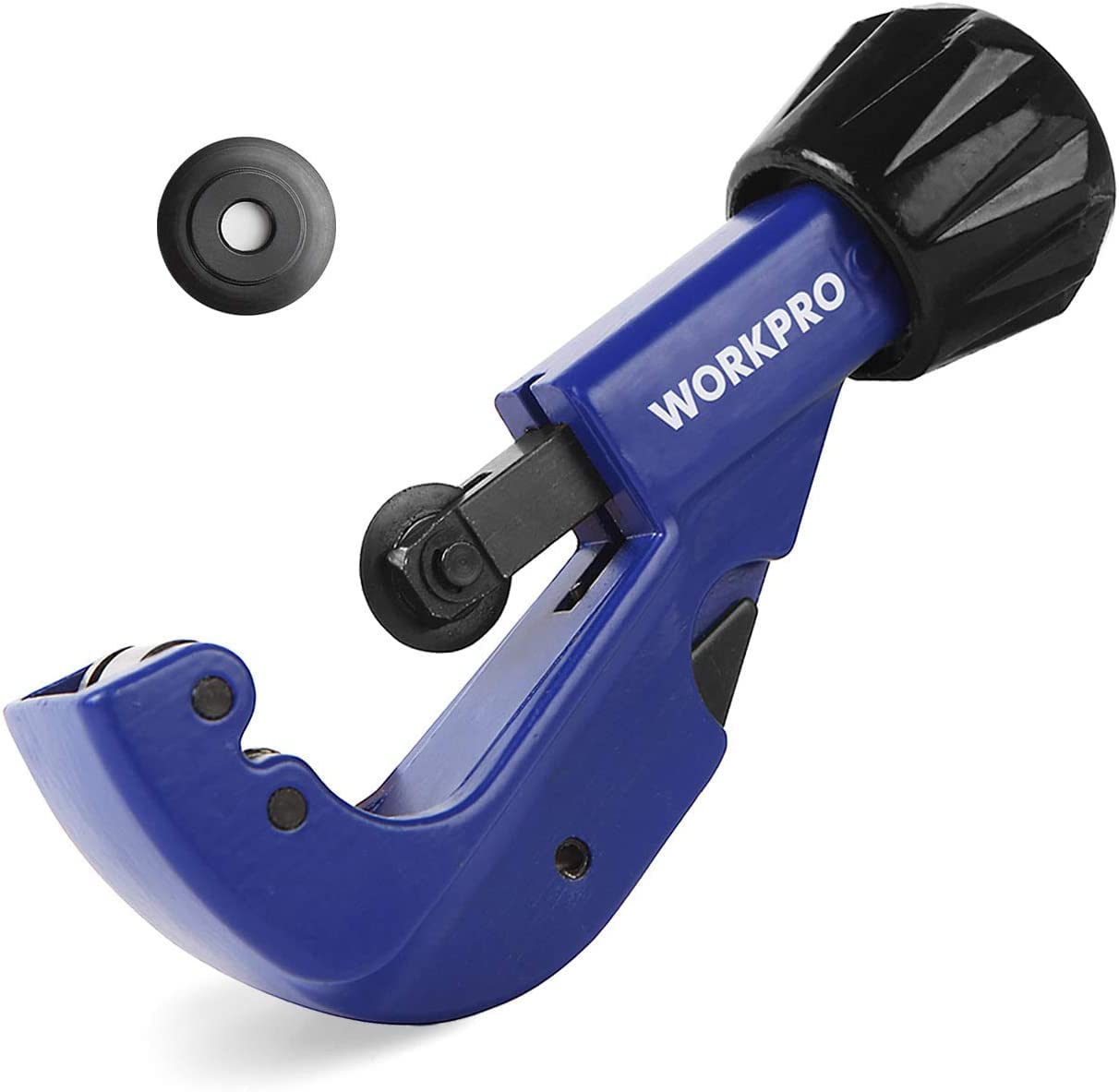 WORKPRO パイプカッター チューブカッター 切断能力3～32mm バリ取り機能付き 亜鉛合金ボディー 合金鋼ブレード 銅・アルミ・塩ビ管などの切断に適用 【替刃1枚がノブに内蔵設計】商品画像