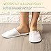 Juvale Disposable Closed Toe Slippers for Guests, Womens US Size 11, Mens Size 13 (White, 24 Pairs)