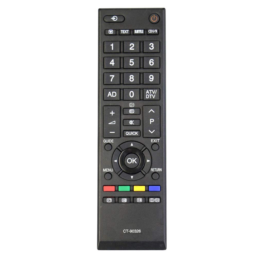 VINABTY CT-90326 Remote Control Replacement for Toshiba TV 40RV525R 40LV833F 40RV52U 26AV615DB 37RV635D 46RV525U 40LV833G 42HL800A 32L1400 19AV615DB 19AV616DB
