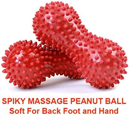 REFLEXOLOGY FOOT MASSAGER BALL: Chinese peanut shape manual massage roller acupressure tools & equipment for foot, neck, calf, leg, hands & back.