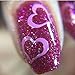 Whats Up Nails - Open Heart Nail Stencils Stickers Vinyls for Nail Art Design (2 Sheets, 40 Stencils Total)