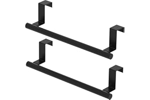 Over Door Towel Rail,2 Pcs Stainless Steel Bathroom Rack,23.5cm/9.2in No Drilling Kitchen Cabinet Holder