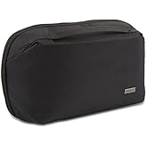 GOX Mens Toiletry Bag, Dry Wet Separate Travel Bag, Dopp Kit Case For Travel, Small Hanging Cosmetics Organizer Pouch (Black)