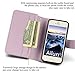 iPhone 5s Case,iPhone SE Case,iPhone 5 Case,by Ailun,Two-in-One PU Leather Wallet Case,Magnetic Detachable TPU Back Cover&Multiple Card Slots Cash Compartment,Wrist Strap[Purple]