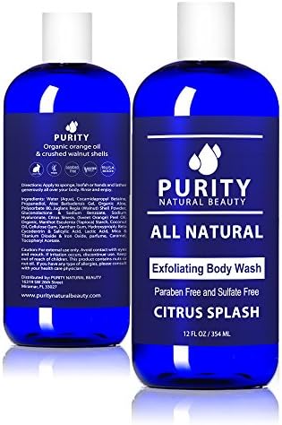 Dermatologist Recommended Organic Body Wash - Acne Body Wash for Sensitive Skin - Body Wash for Women, Men, and Kids - 100% Natural Body Wash, Paraben Free Body Wash, Sulfate Free Body Wash
