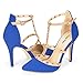 DREAM PAIRS ROCKSTAR-HIGH Women's D'Orsay Style Metal Studs Pointy Pumps Classic Stiletto Heel Shoes New