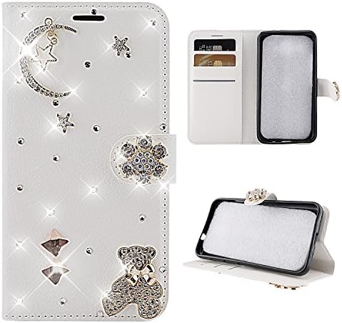 Scheam for Asus ZenFone Live L1 ZA550KL Case, [Extra Card Slot] [Wallet Case] PU Leather TPU Casing Protects [Drop Protection] Case Compatible with Asus ZenFone Live L1 ZA550Kl, Moon