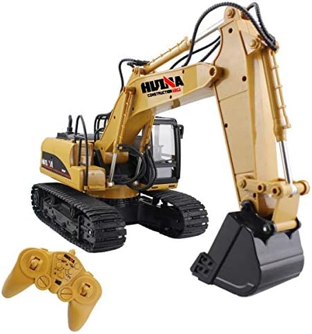 AlNajam RC Truck Remote Control Excavator Crawler Tractor 15 Channel 2.4G Construction Vehicle Digger Electronics Hobby Toys with Simulation Sound and Flashing Lights