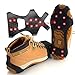JSHANMEI Ice & Snow Grips Ice Spikers Grippers Crampon Cleats Traction Cleat Rubber Spikes Anti Slip 10-Stud Crampons Slip-on Stretch Footwear