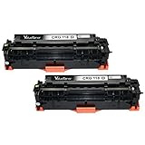 ValueToner Compatible Toner Cartridge Replacement for Canon 118 (2662B004AA) 2 Black Toners Compatible With Color imageCLASS MF8380cdw, Color imageCLASS MF8580cdw, Color imageCLASS MF8350cdn, Color imageCLASS LBP-7660cdn, Color imageCLASS LBP-7200cdn Laser Printer