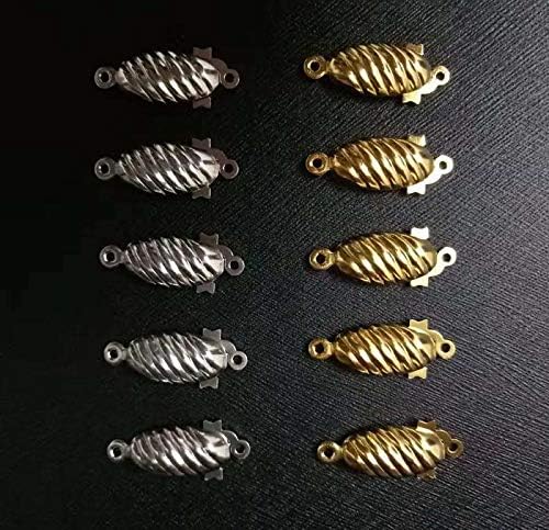 NX Garden 12PCS Fish Shape Clamp Ends Crimp Tips Clip Beads Cap Endcaps for DIY Jewelry Craft Making Gold