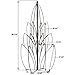 H Potter Garden Lotus Bud Trellis for Climbing Plants Wrought Iron Metal Obelisk for Patio Deck Flowers Weather Resistant Yard Art
