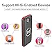 Portable Charger Power Bank,KEDRON 24000mAh Wireless Charger with LED Digital Display and 3 Outputs & Dual Inputs External Battery Pack for iPhone X,iPhone 8,Samsung Galaxy S8 Note 8 and More (Red)