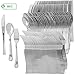Plastic Silverware | Heavy Duty & Solid Cutlery Disposable Utensils Set | Perfect for Weddings, Buffets, Luncheon, Birthdays, & More | 160 spoons, 80 forks, and 80 knives