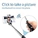 Bluetooth Selfie Stick, atongm Mini Cell Phone Selfie Sticks for iPhone X/8/8Plus/7/7Plus/6/6Plus/6s/6s Plus/5S, Galaxy S5/S6/S7/S8, Google, Huawei ect(Black)