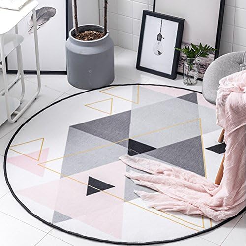 ZI LIN SHOP- Rug Geometrical Rugs Living Room Hanging-chair Cushions Household Blankets rug ( Color : Pink , Size : 120cm )
