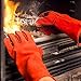 NoCry Near Fire Proof Mig Tig Welding Gloves; Animal Handling, BBQ, Grilling, Fire Pit, Pizza Oven, Forging; Premium Heat Resistant Gloves; Cowhide Leather; Long 14 Inch Forearm Protection; Size Small